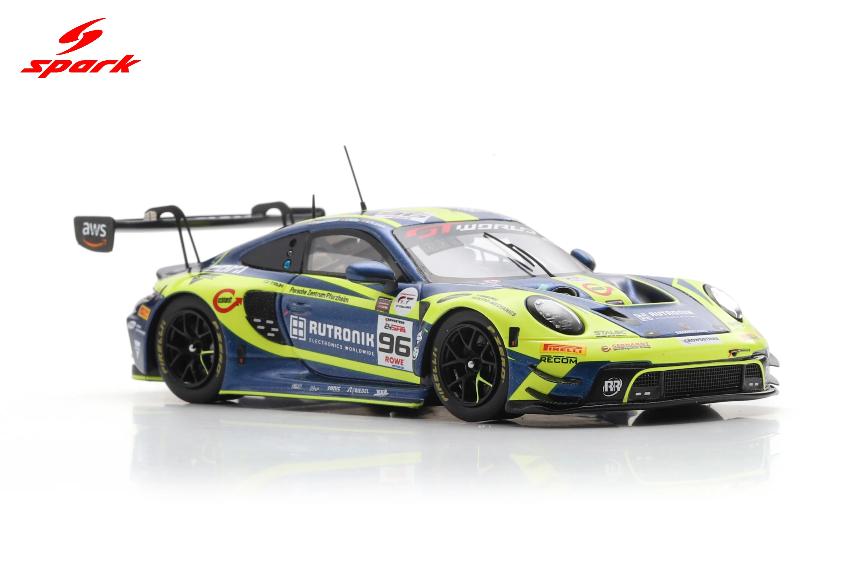 Porsche 911 GT3 R (992) No.96 Rutronik Racing 2nd 24H Spa 2025 S. Müller - P. Niederhauser - A. Picariello Limited 400