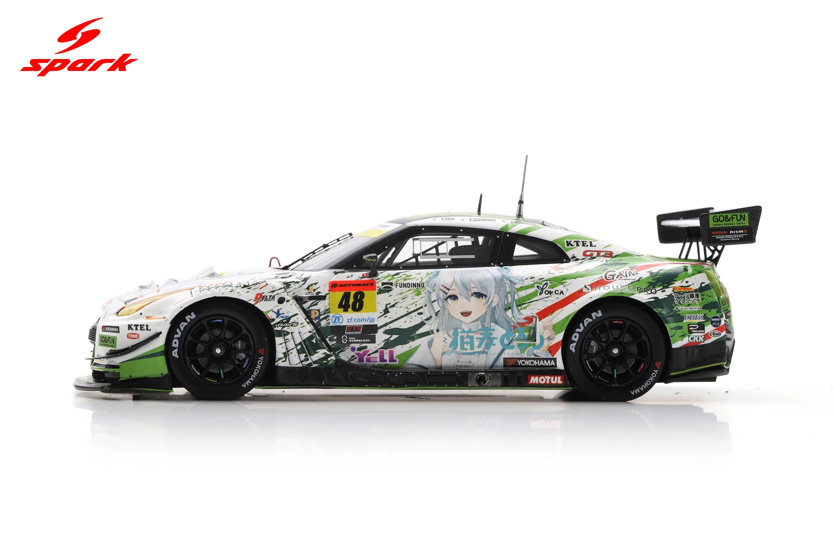 Datsumou K's Frontier GO & FUN Neko Neko GT-R No.48 NILZZ RACING GT300 SUPER GT 2024 T. Ida - Y. Shibata - T. Sanada - T. Ito