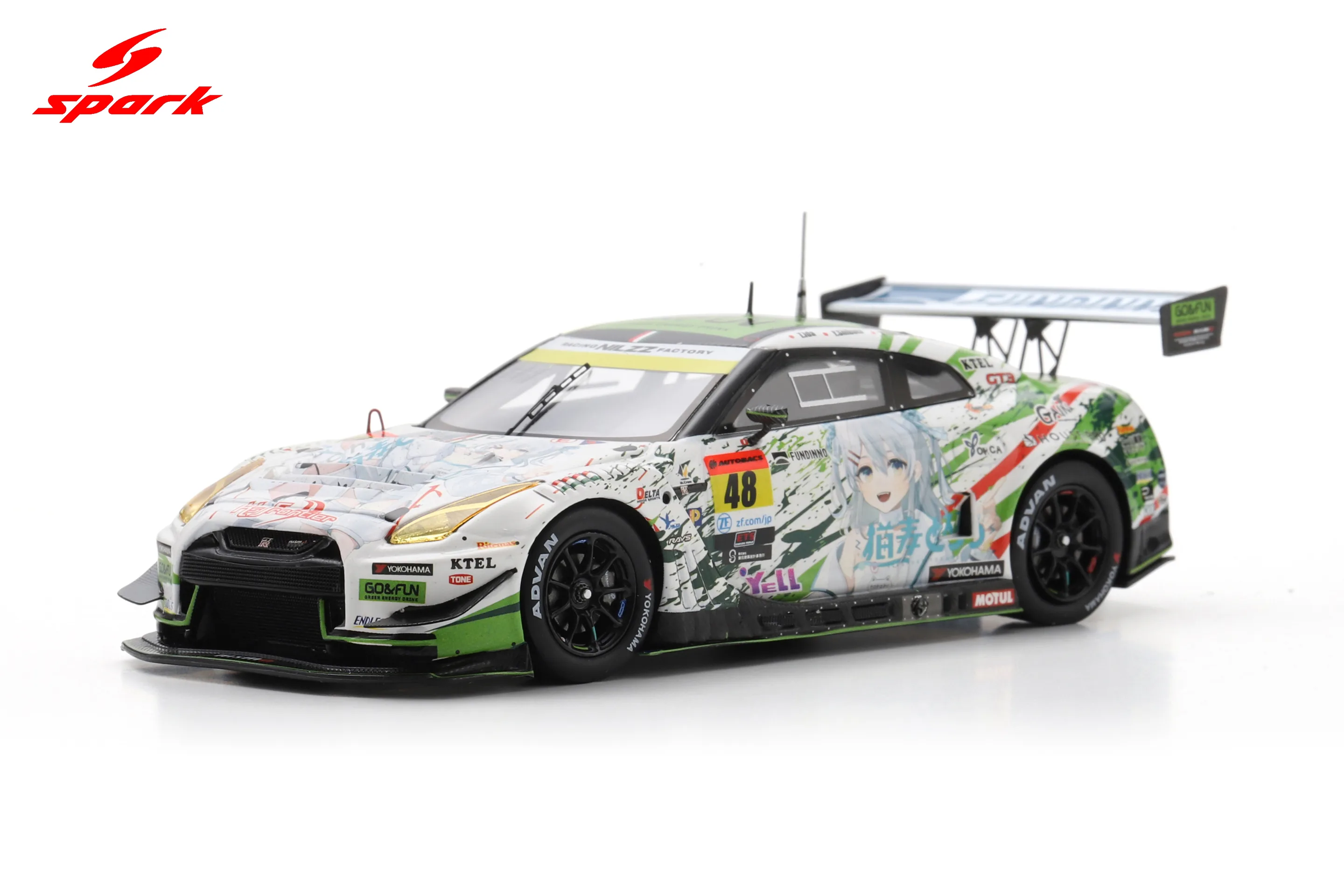 Datsumou K's Frontier GO & FUN Neko Neko GT-R No.48 NILZZ RACING GT300 SUPER GT 2024 T. Ida - Y. Shibata - T. Sanada - T. Ito