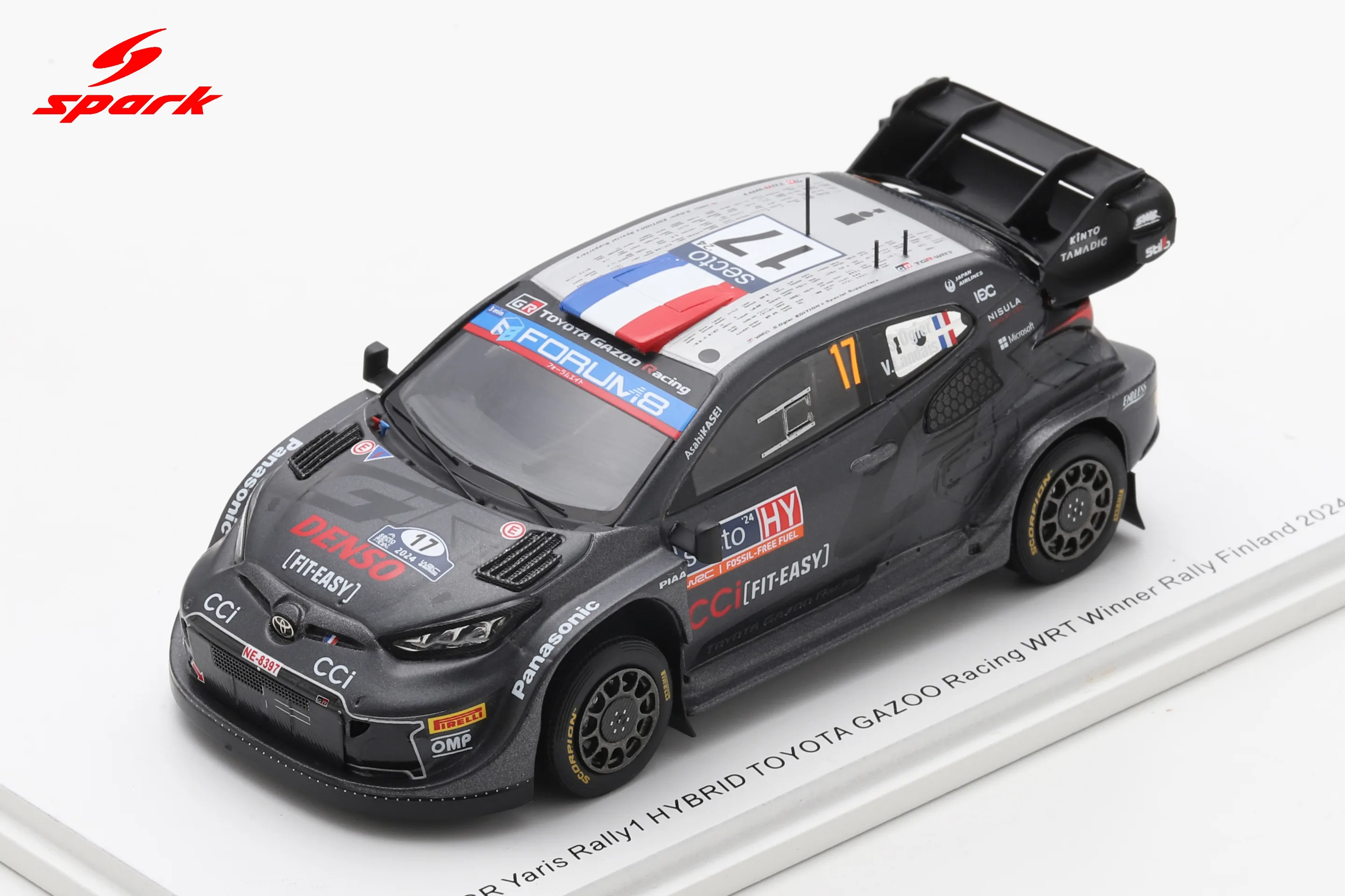 TOYOTA GR Yaris Rally1 HYBRID No.17 TOYOTA GAZOO Racing WRT Winner Rally Finland 2024 S. Ogier - V. Landais