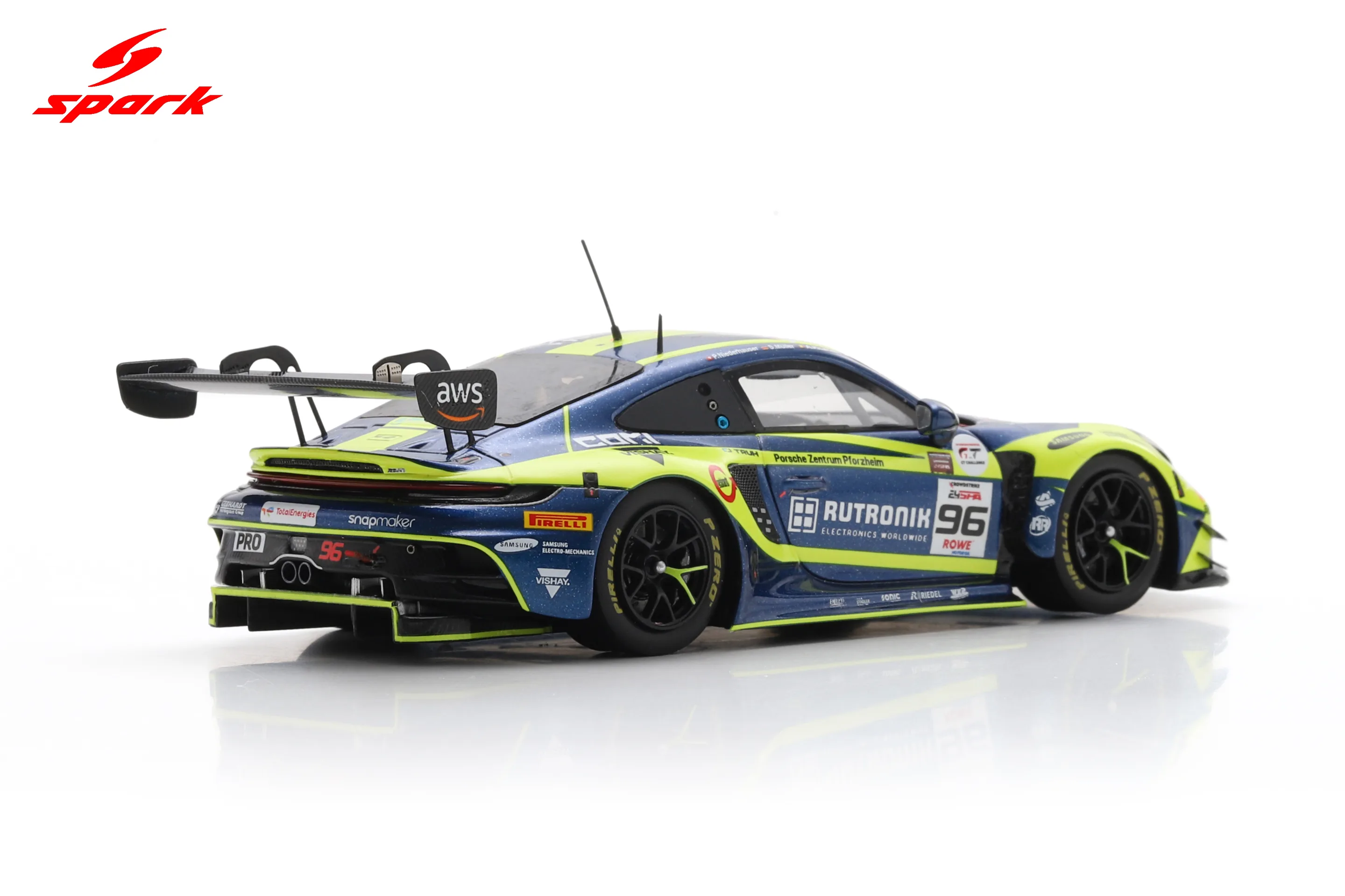 Porsche 911 GT3 R (992) No.96 Rutronik Racing 2nd 24H Spa 2025 S. Müller - P. Niederhauser - A. Picariello Limited 400