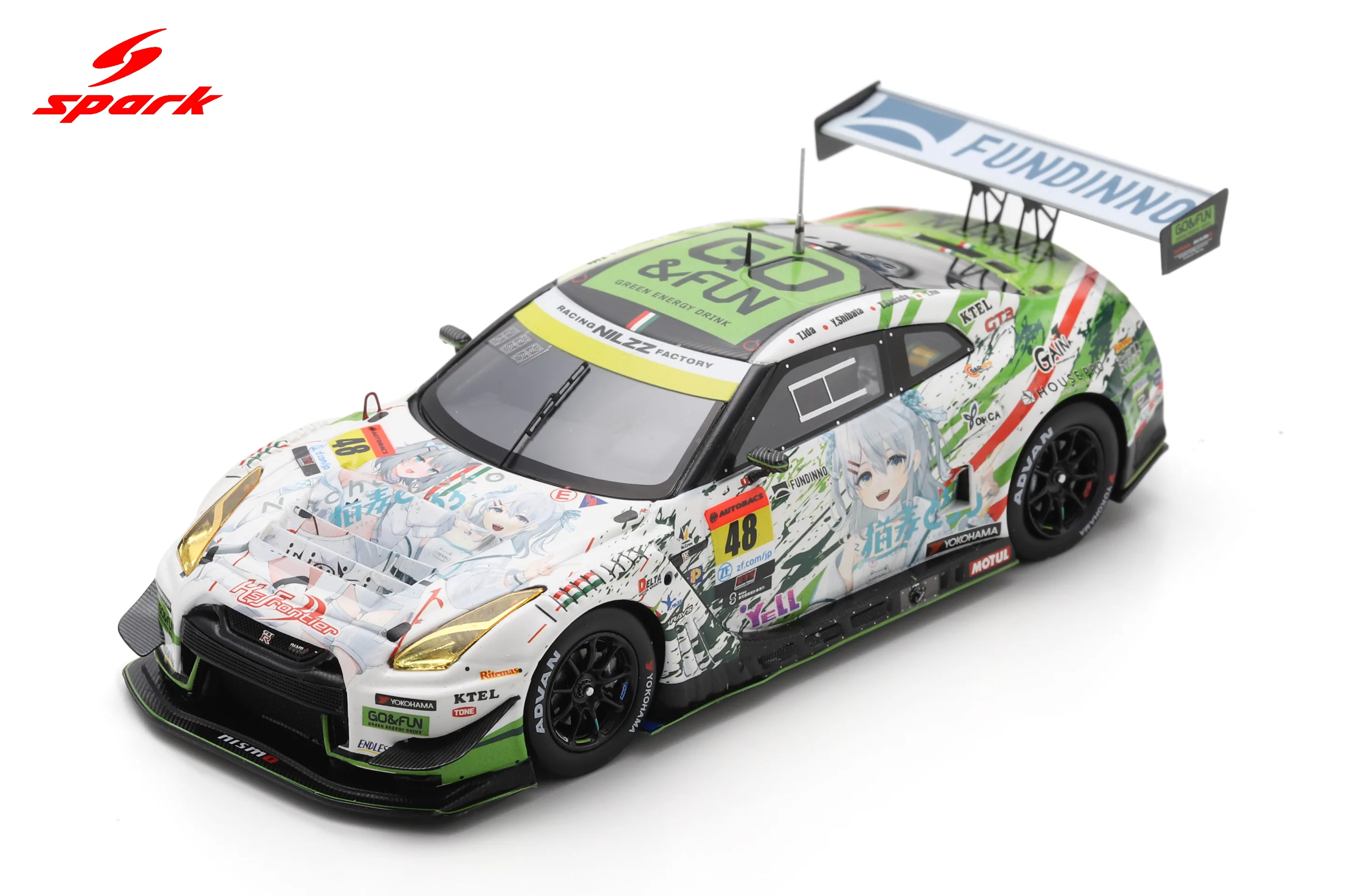 Datsumou K's Frontier GO & FUN Neko Neko GT-R No.48 NILZZ RACING GT300 SUPER GT 2024 T. Ida - Y. Shibata - T. Sanada - T. Ito