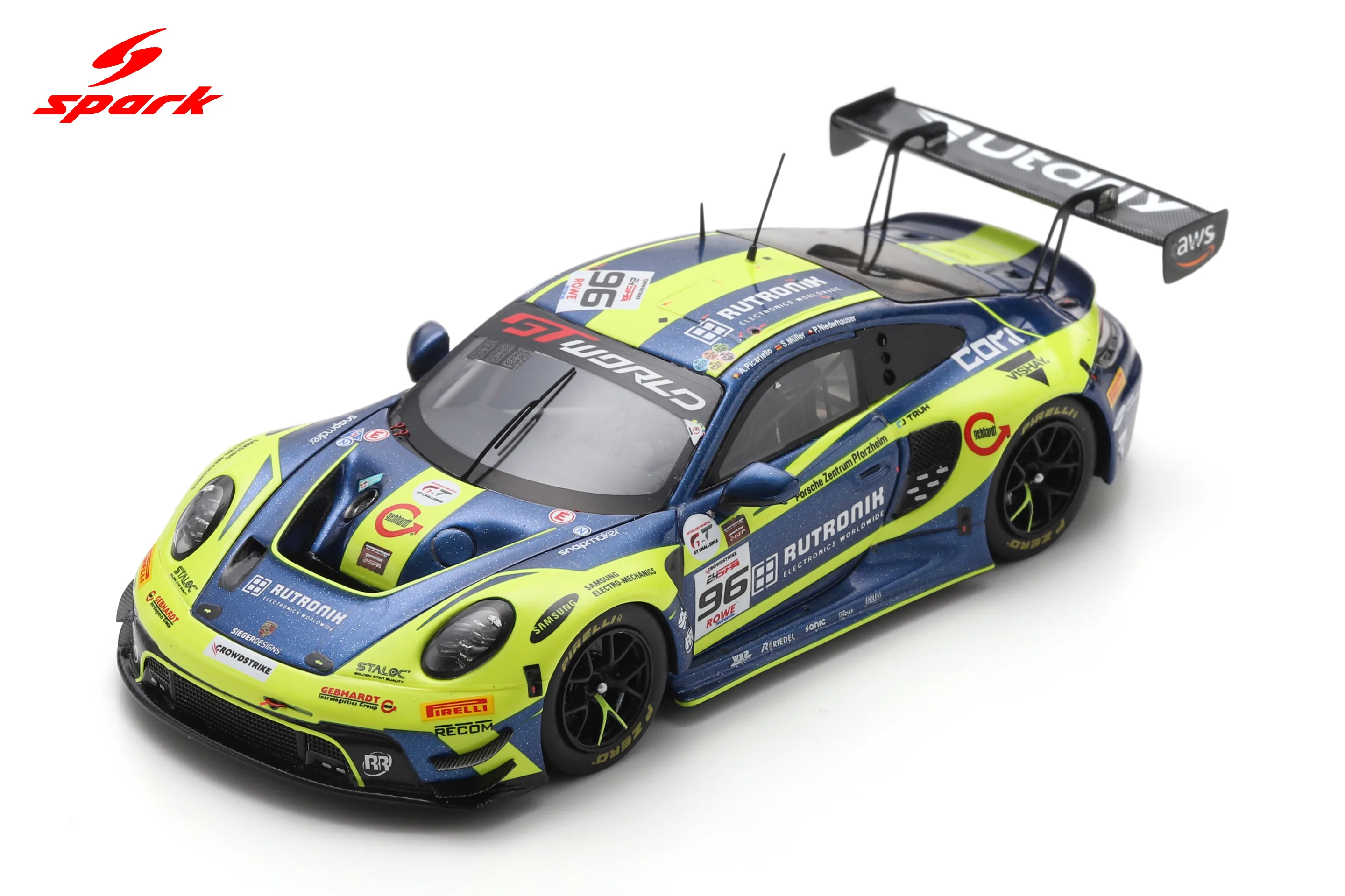 Porsche 911 GT3 R (992) No.96 Rutronik Racing 2nd 24H Spa 2025 S. Müller - P. Niederhauser - A. Picariello Limited 400