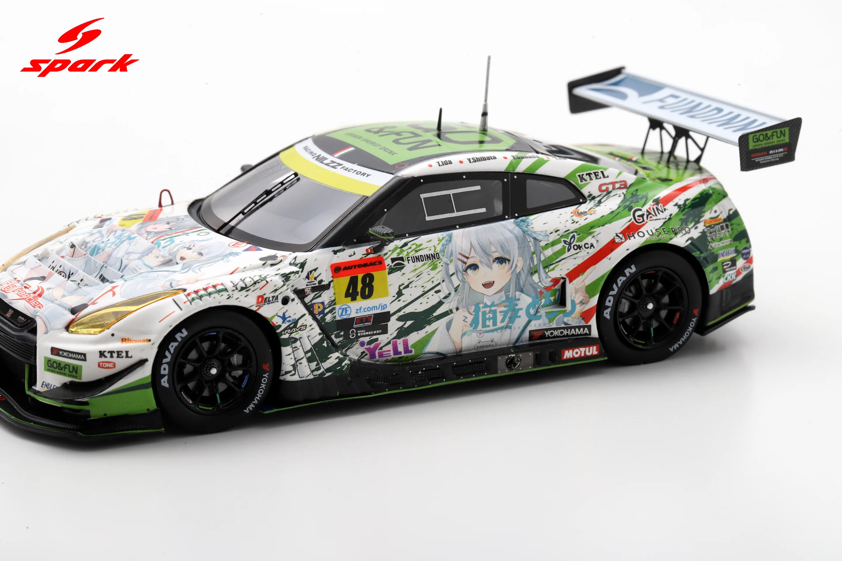 Datsumou K's Frontier GO & FUN Neko Neko GT-R No.48 NILZZ RACING GT300 SUPER GT 2024 T. Ida - Y. Shibata - T. Sanada - T. Ito